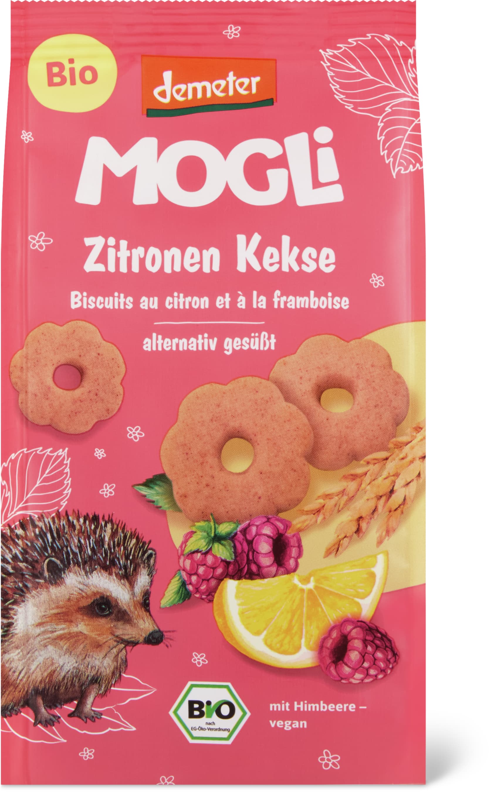 Biscuits Bio, citron-framboise